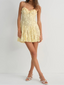 For Love & Lemons Kate Mini Dress (Yellow)