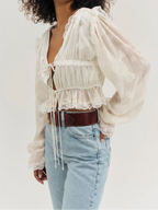 For Love & Lemons Jeanne Jacquard Top