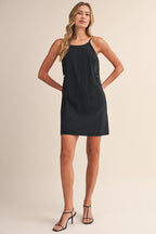 Becca Backless Mini Dress (Black)