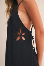 Becca Backless Mini Dress (Black)