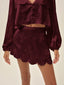 For Love & Lemons Locked Hearts Skort (Burgundy)