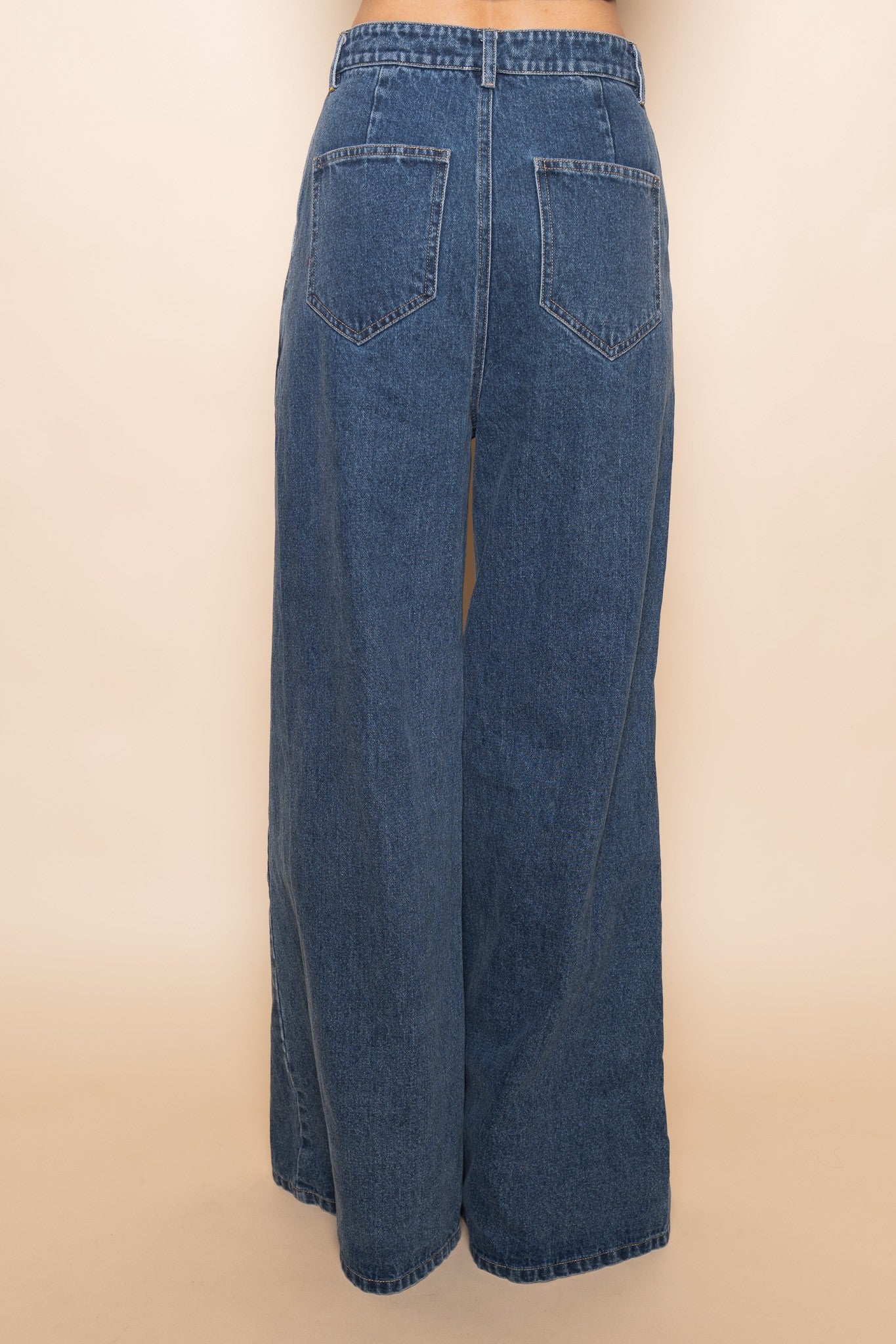 High Waisted Wide Leg Denim Jeans Secondary image
