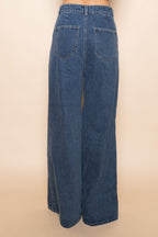 High Waisted Wide Leg Denim Jeans