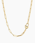 Gorjana Gold Heart Padlock Necklace