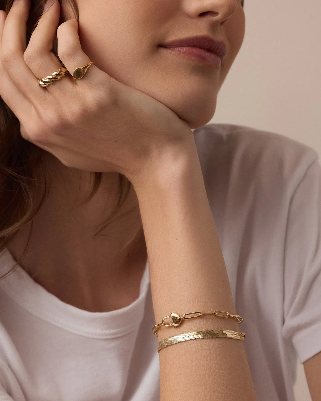 Gorjana Gold Heart Padlock Bracelet