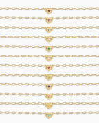 Gorjana Birthstone Heart Necklace- White Topaz