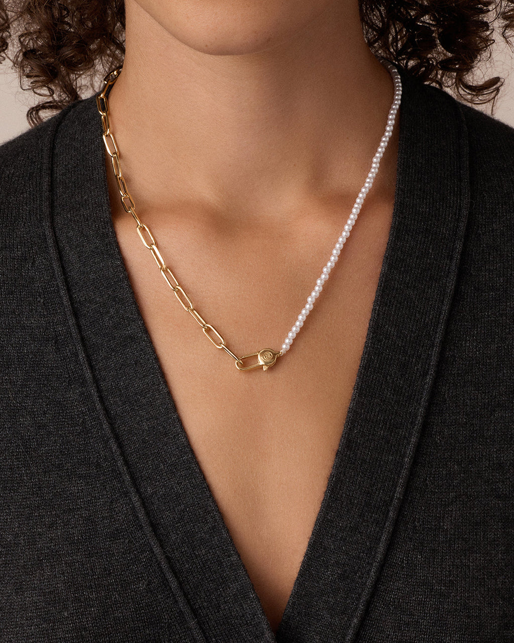 Gorjana Florence Pearl Chain Necklace