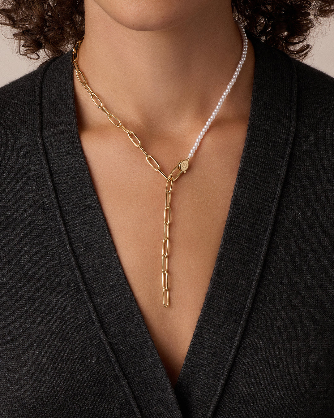 Gorjana Florence Pearl Chain Necklace