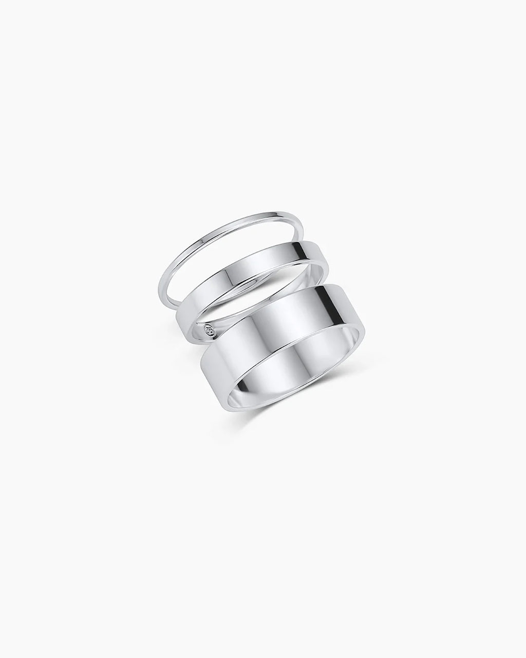 Gorjana Rose Ring Set (Silver)