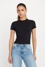 Good American Super Stretch Baby Tee (Black001)