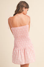 Polka Dot Drop Waist Mini Dress