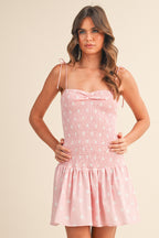 Polka Dot Drop Waist Mini Dress