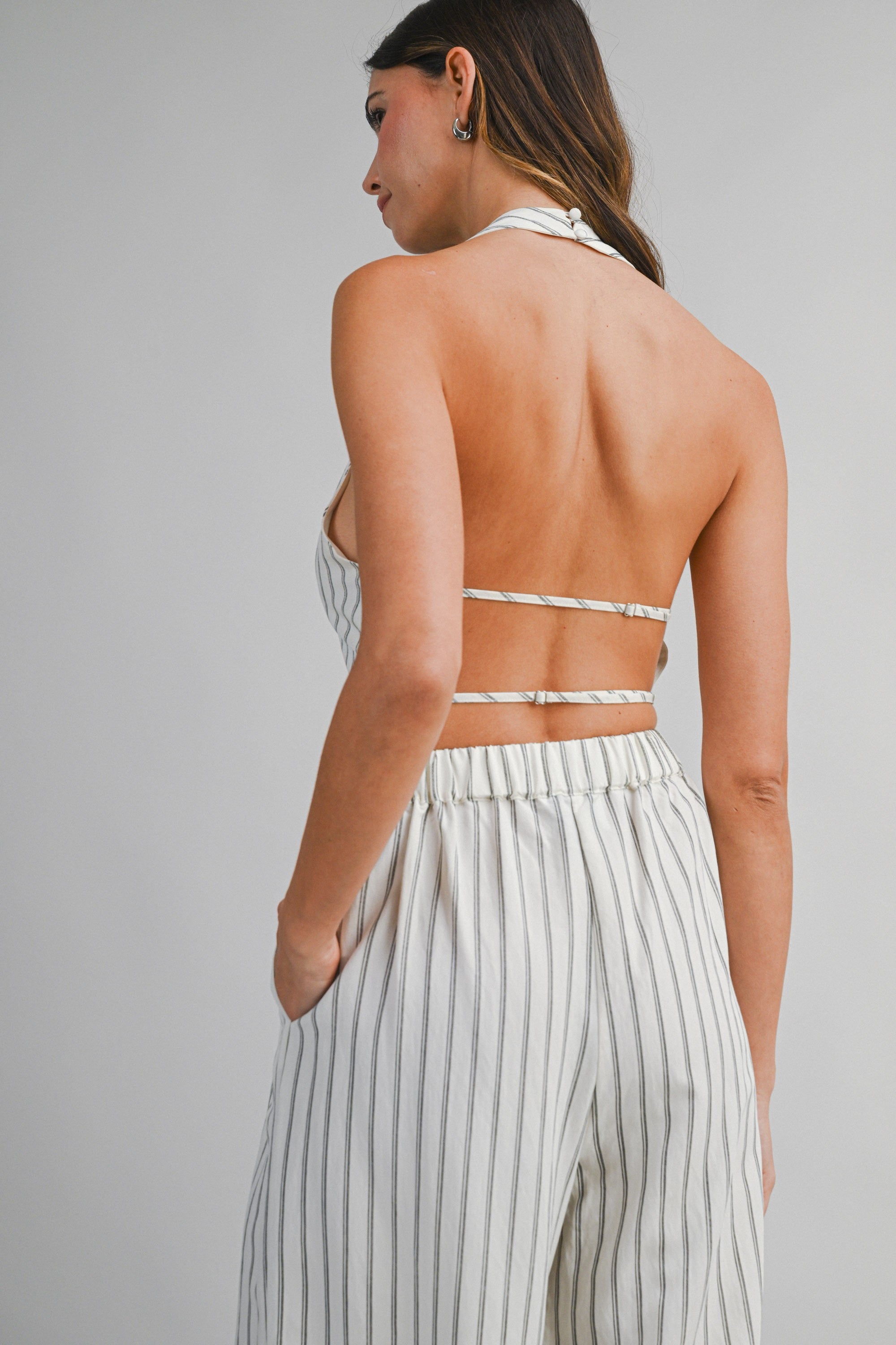 Airtime Pinstripe Two Piece Set