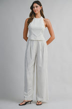 Airtime Pinstripe Two Piece Set