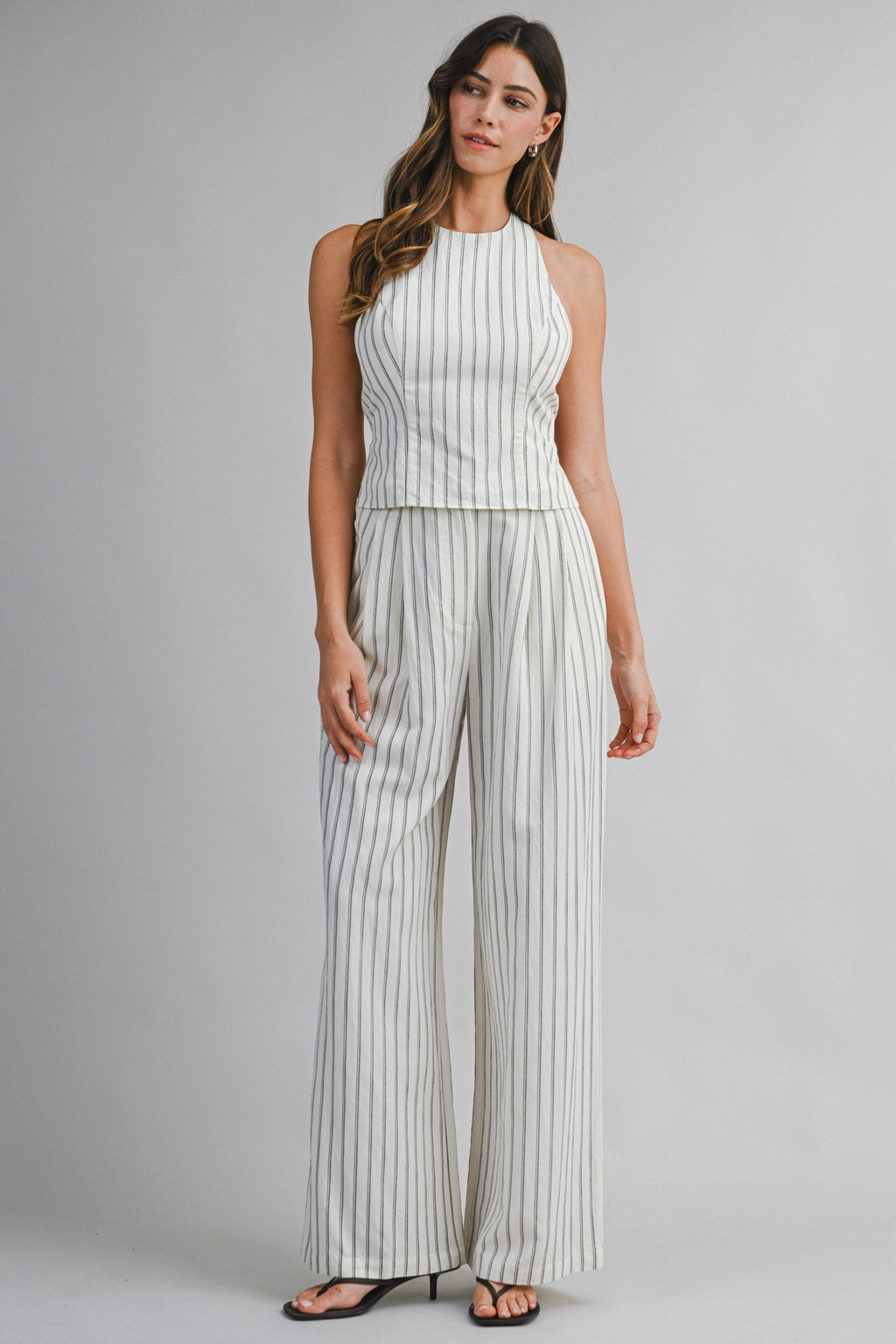 Airtime Pinstripe Two Piece Set