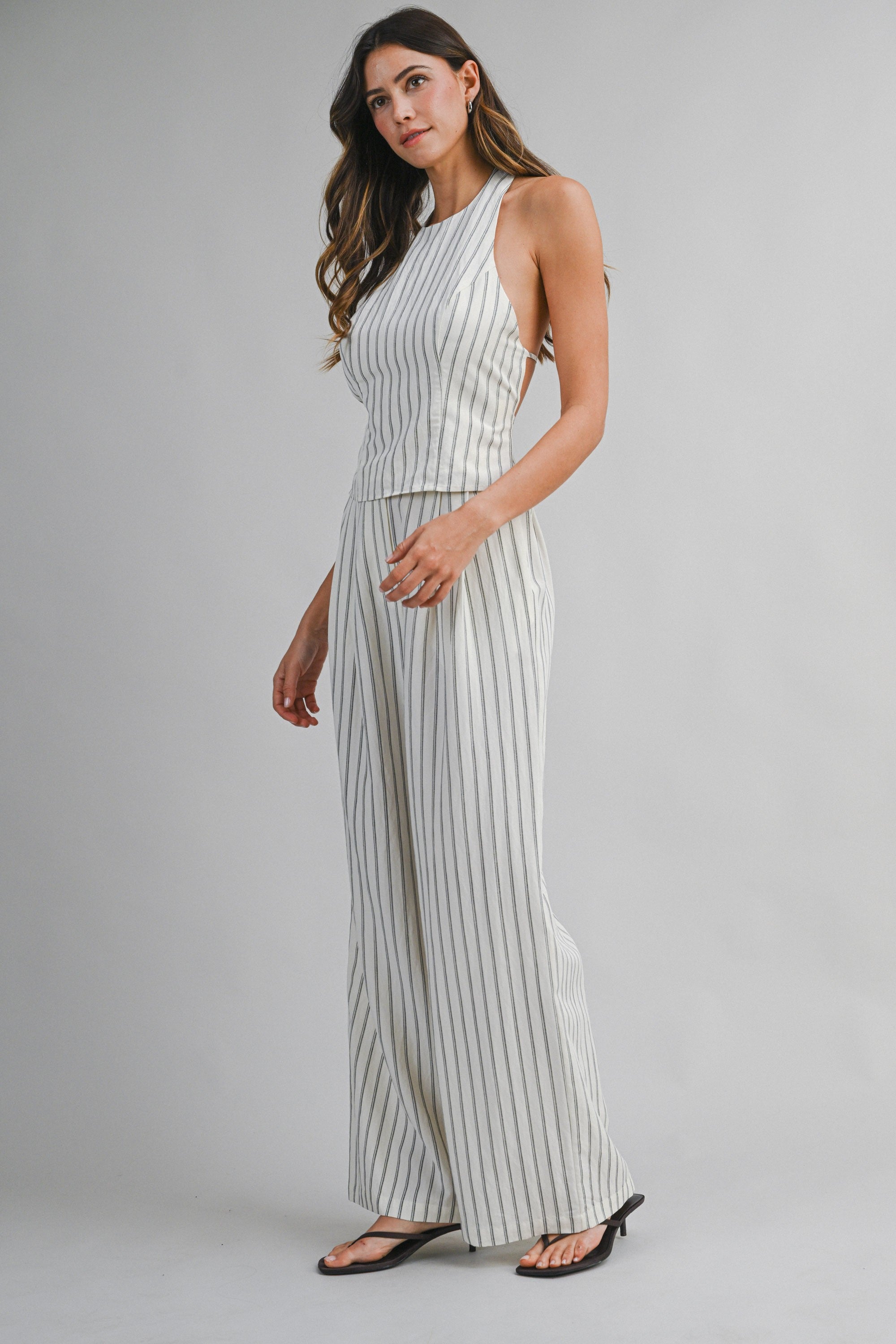 Airtime Pinstripe Two Piece Set