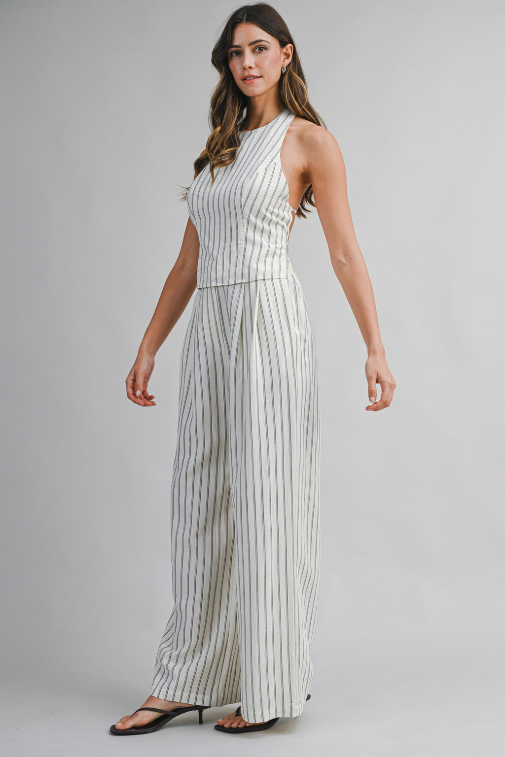 Airtime Pinstripe Two Piece Set