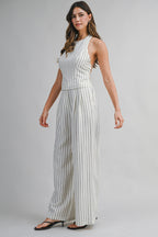 Airtime Pinstripe Two Piece Set