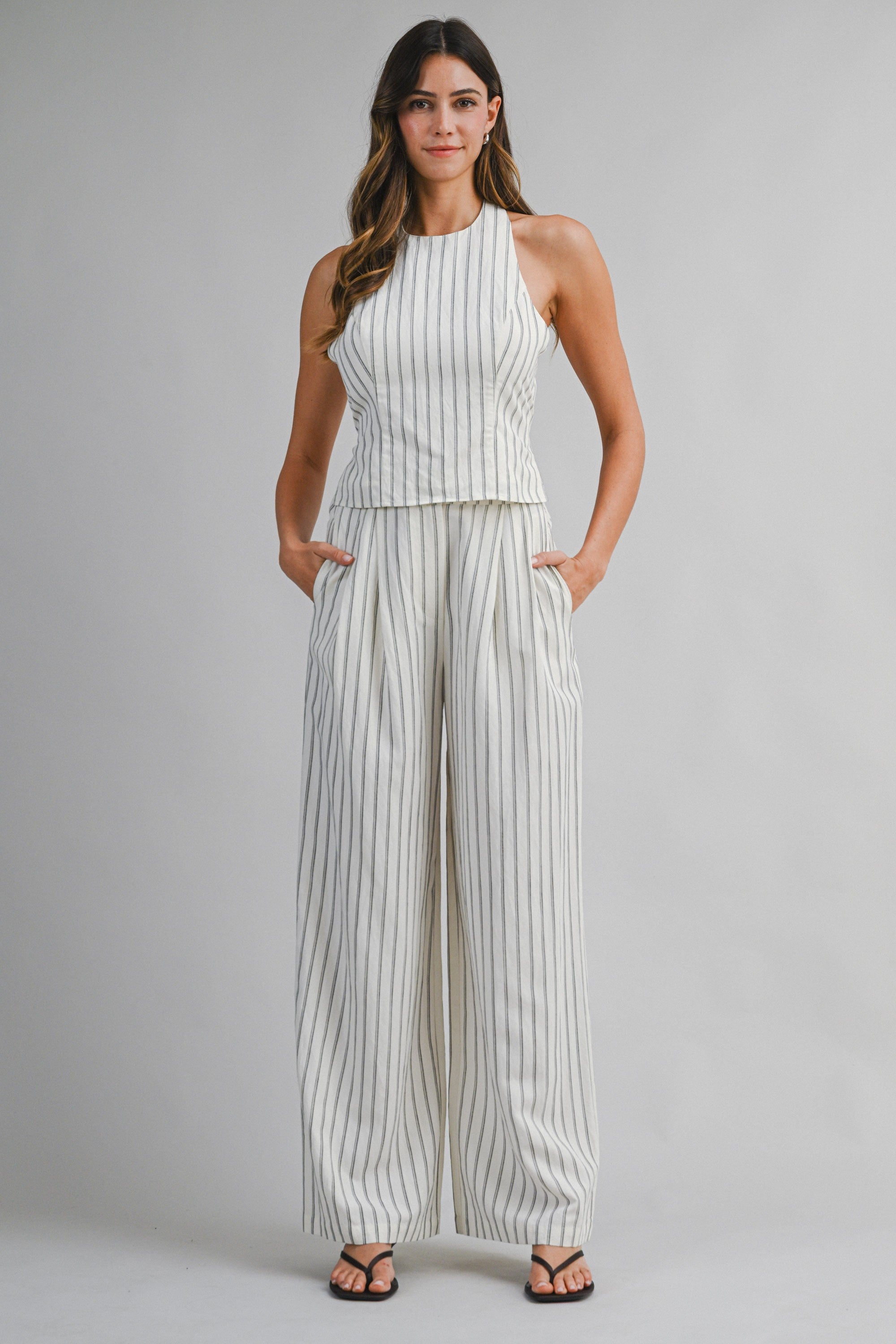 Airtime Pinstripe Two Piece Set Secondary image