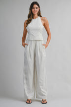 Airtime Pinstripe Two Piece Set