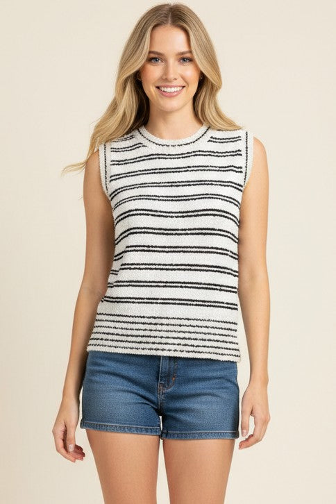 Sail Away Stripe Sweater Tank