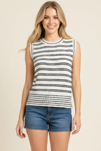 Sail Away Stripe Sweater Tank