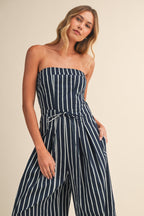 Sail Away Strapless Tie-Side Jumpsuit