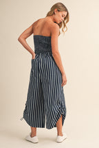 Sail Away Strapless Tie-Side Jumpsuit