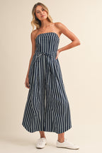 Sail Away Strapless Tie-Side Jumpsuit