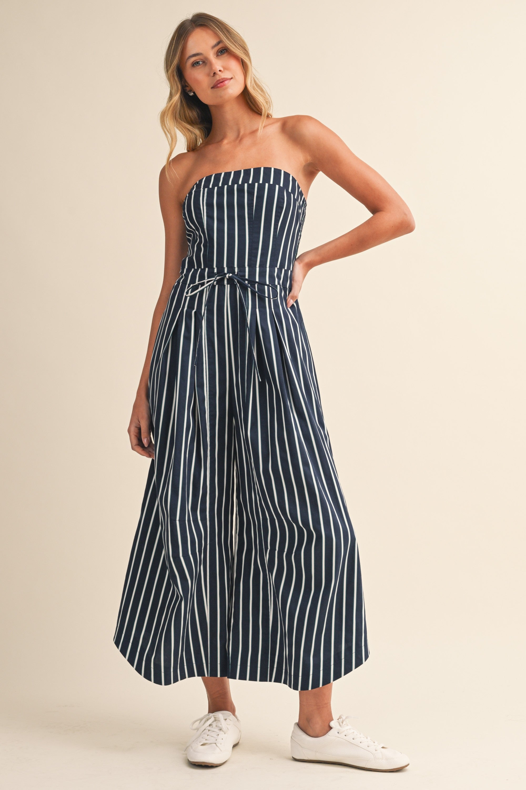 Sail Away Strapless Tie-Side Jumpsuit