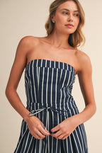 Sail Away Strapless Tie-Side Jumpsuit