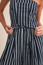 Sail Away Strapless Tie-Side Jumpsuit
