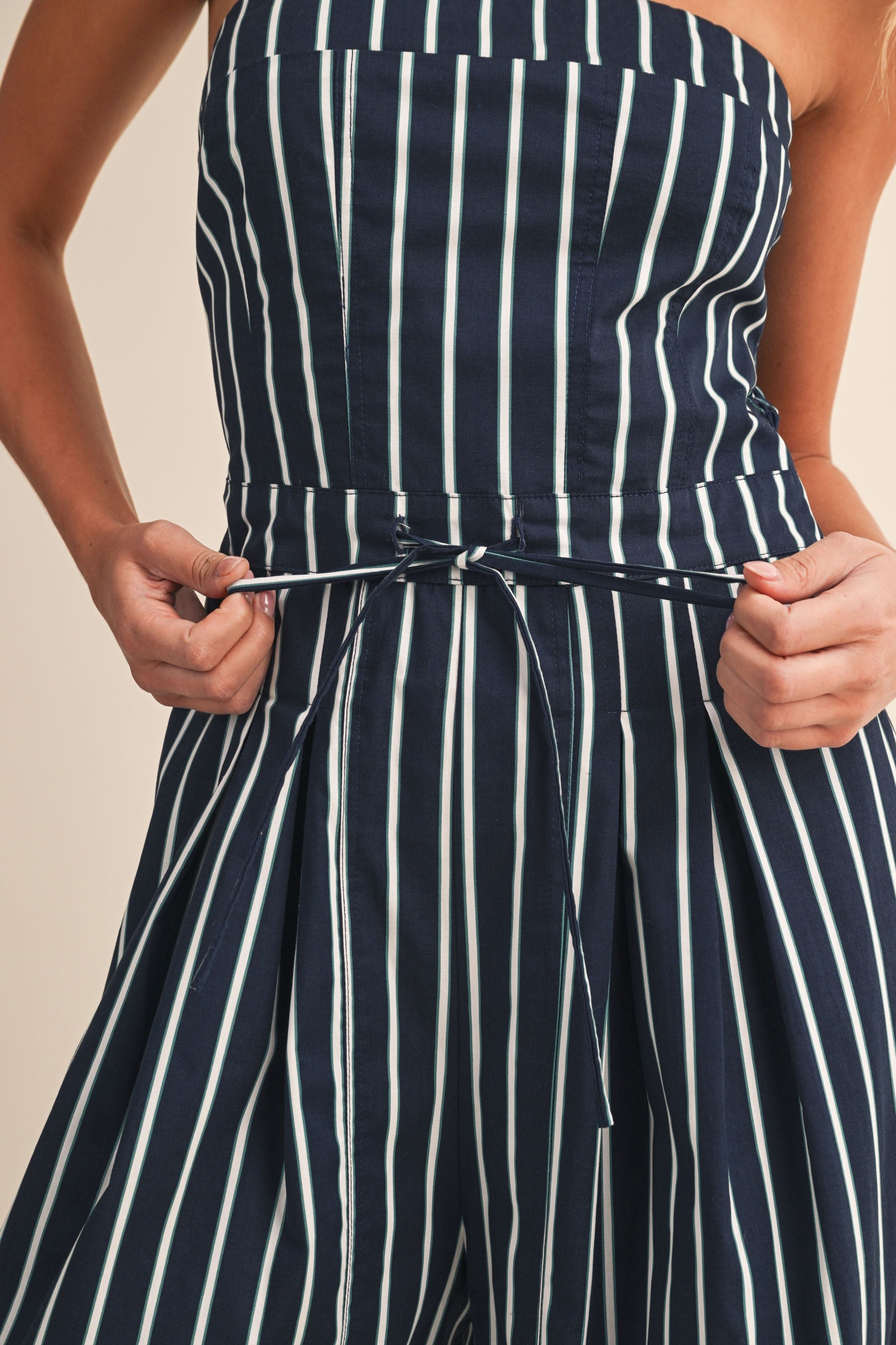 Sail Away Strapless Tie-Side Jumpsuit