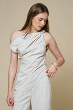 Monoco One Shoulder Asymmetric Top