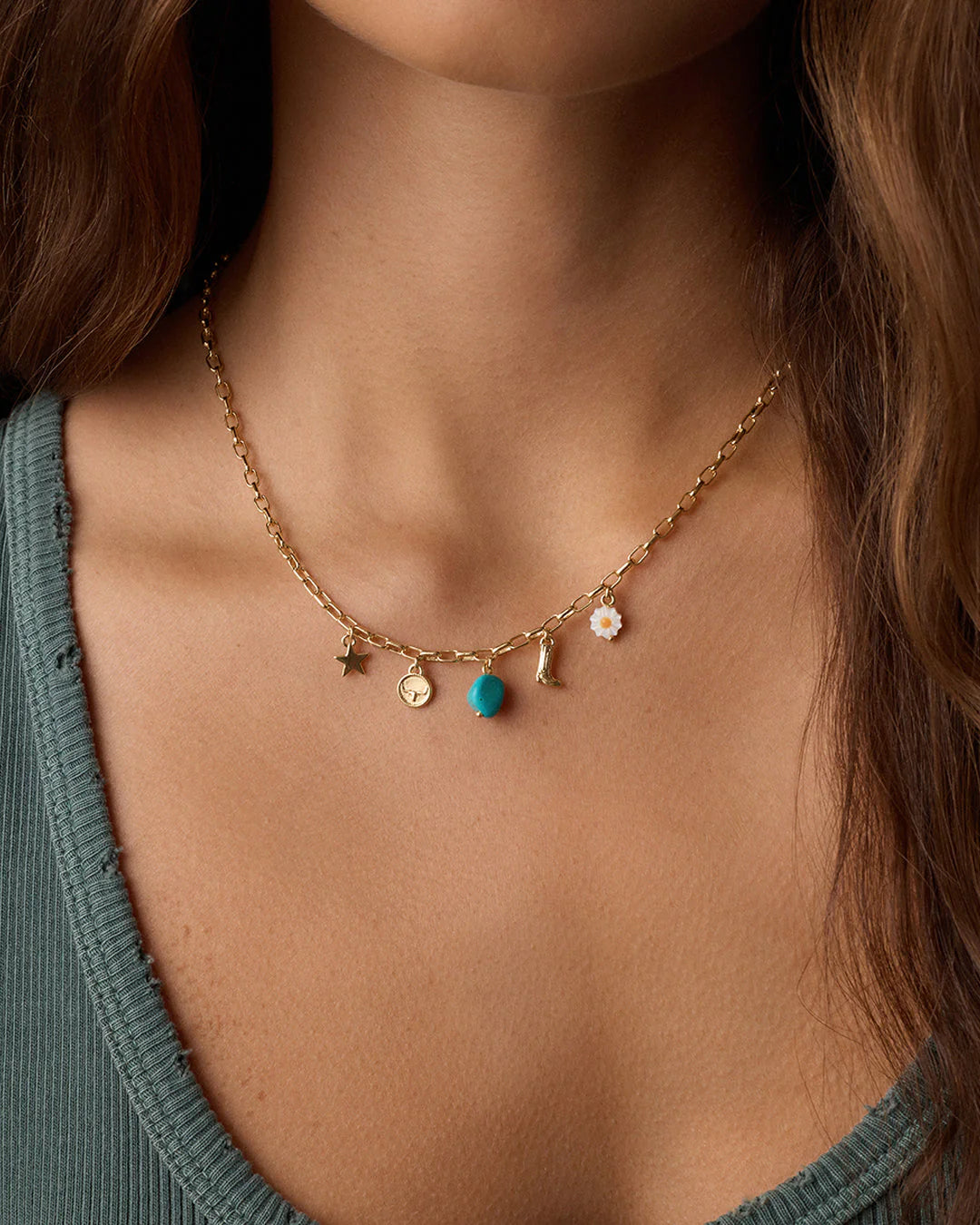 Gorjana Gold Western Mini Charm Necklace
