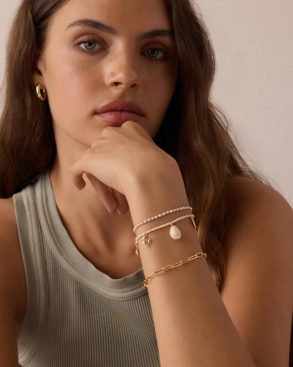 Gorjana Gold Ocean Mini Charm Bracelet