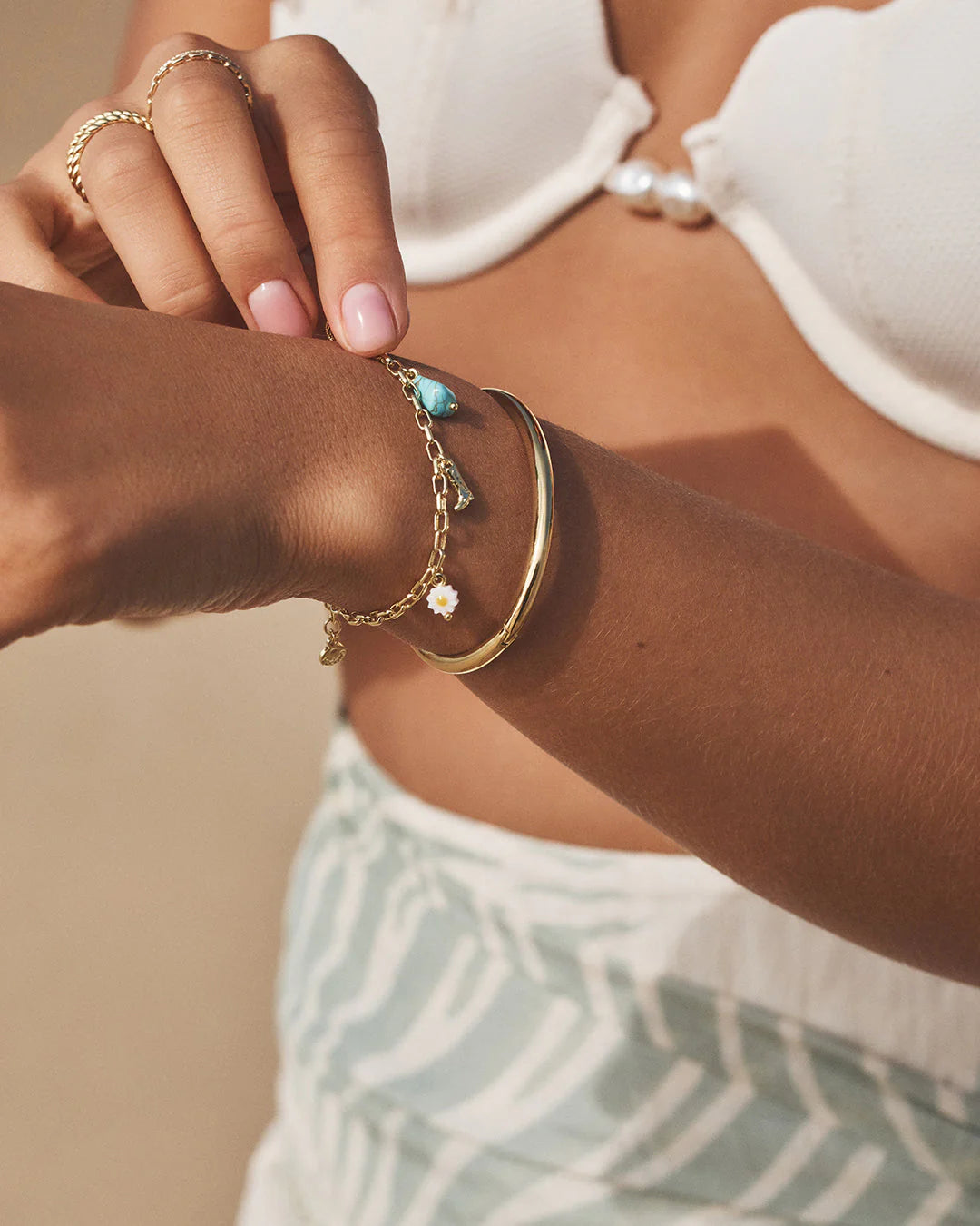 Gorjana Gold Western Mini Charm Bracelet