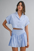 Becca Stripe Crop Top & Skirt Set