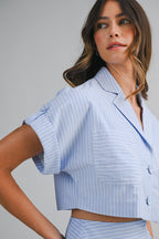 Becca Stripe Crop Top & Skirt Set