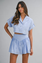 Becca Stripe Crop Top & Skirt Set