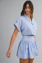 Becca Stripe Crop Top & Skirt Set