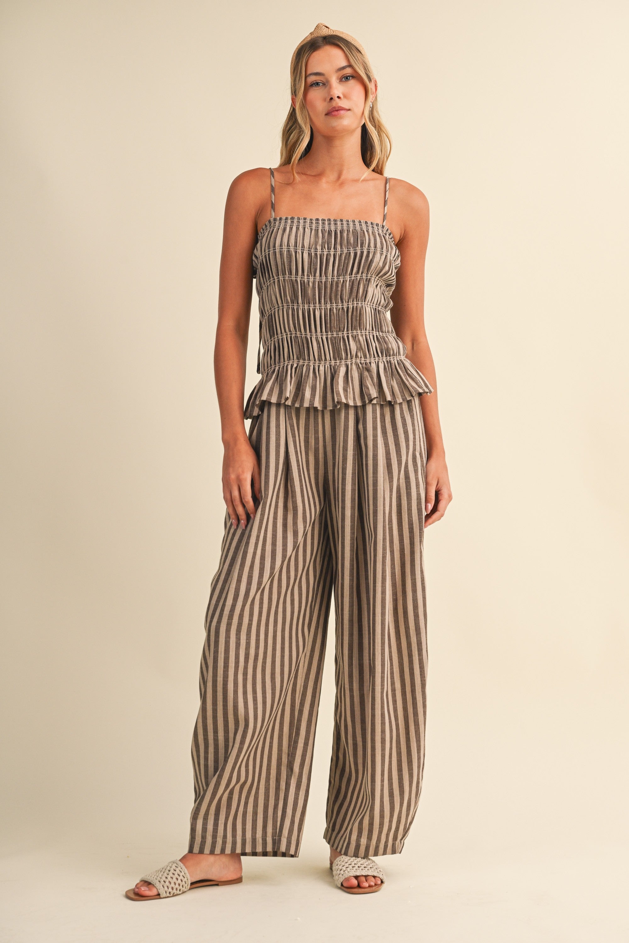 Jackie Smocked Peplum Jumpsuit Secondary image