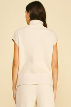 Mock Neck Zip-Up Sweater