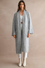 Solid Longline Open Front Knit Cardigan (H Grey)