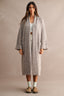 Solid Longline Open Front Knit Cardigan (Lt Mocha)
