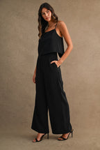 Adjustable Strap Crop Top And Long Pants Set