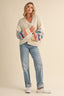 Multi Color Block Cardigan (Cream)