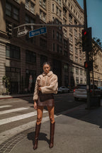 Cropped Faux Fur Jacket