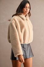 Cropped Faux Fur Jacket