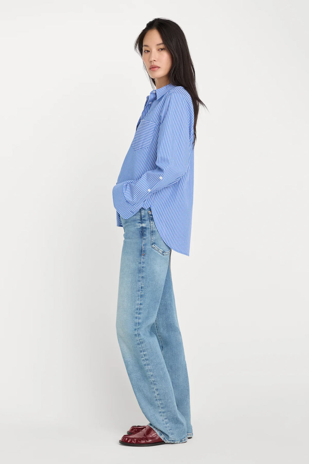 Good American Soft Tech Good True Straight Jeans